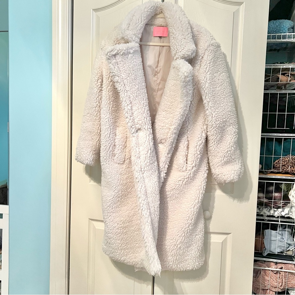 Azalea Wang Cream Sherpa Pea Coat❄️🧥